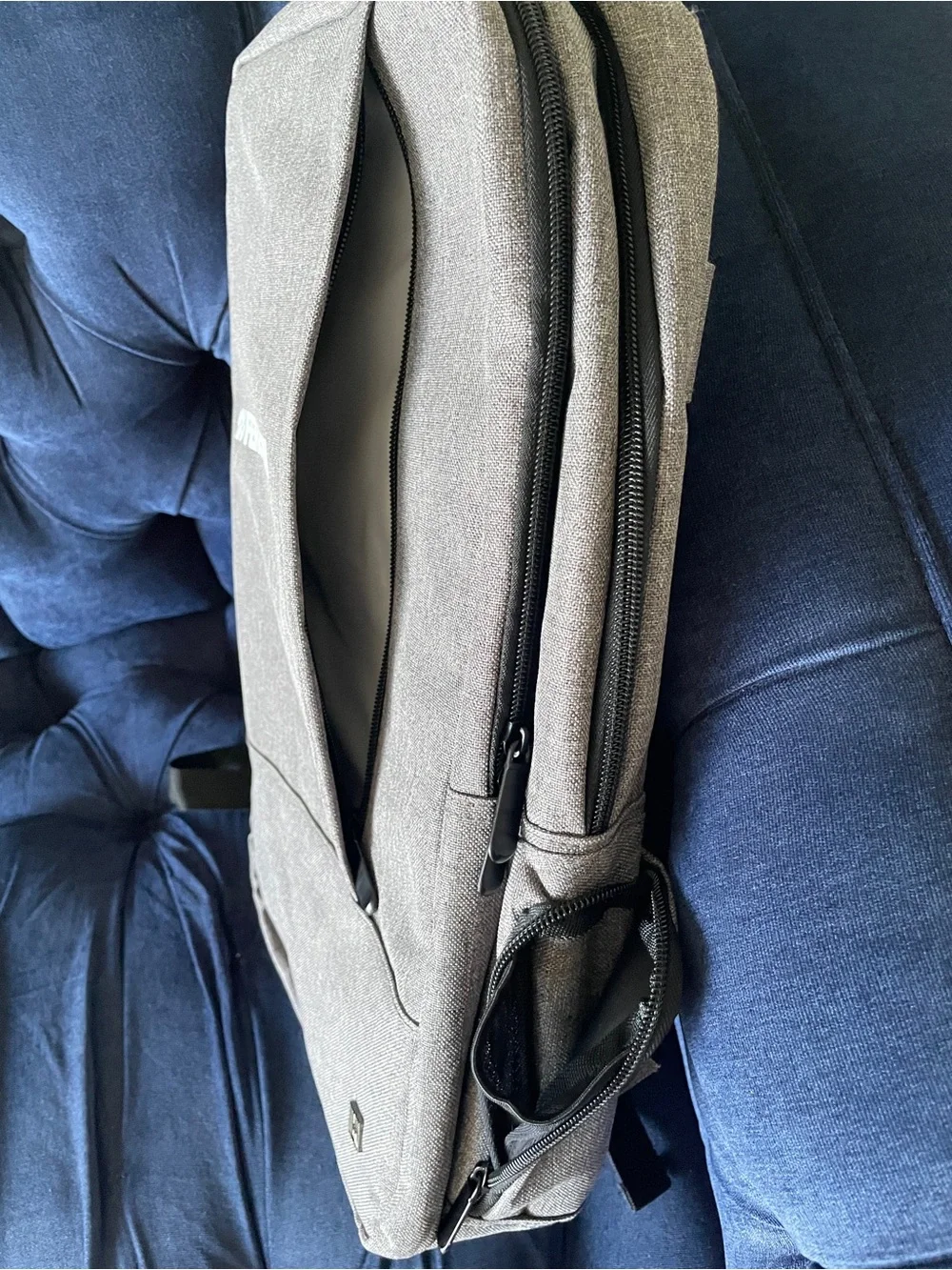 NEW Ferguson Padded Laptop Backpack- Grey Slim Travel & Work Bag